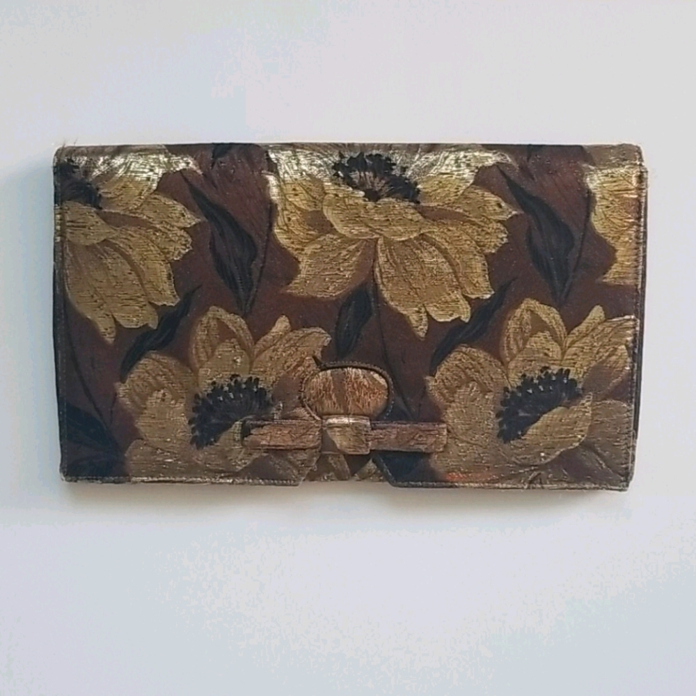 Lennox Bags Floral Silk Evening Clutch